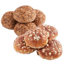 Lodewijker mueslibollen of volkoren meergranenbollen